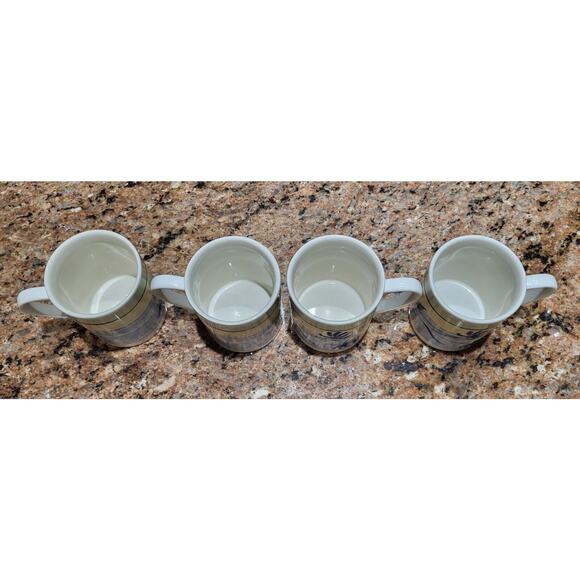 Lotus Flower Coffee Mugs Made In England (set of 4) - Picture 10 of 15